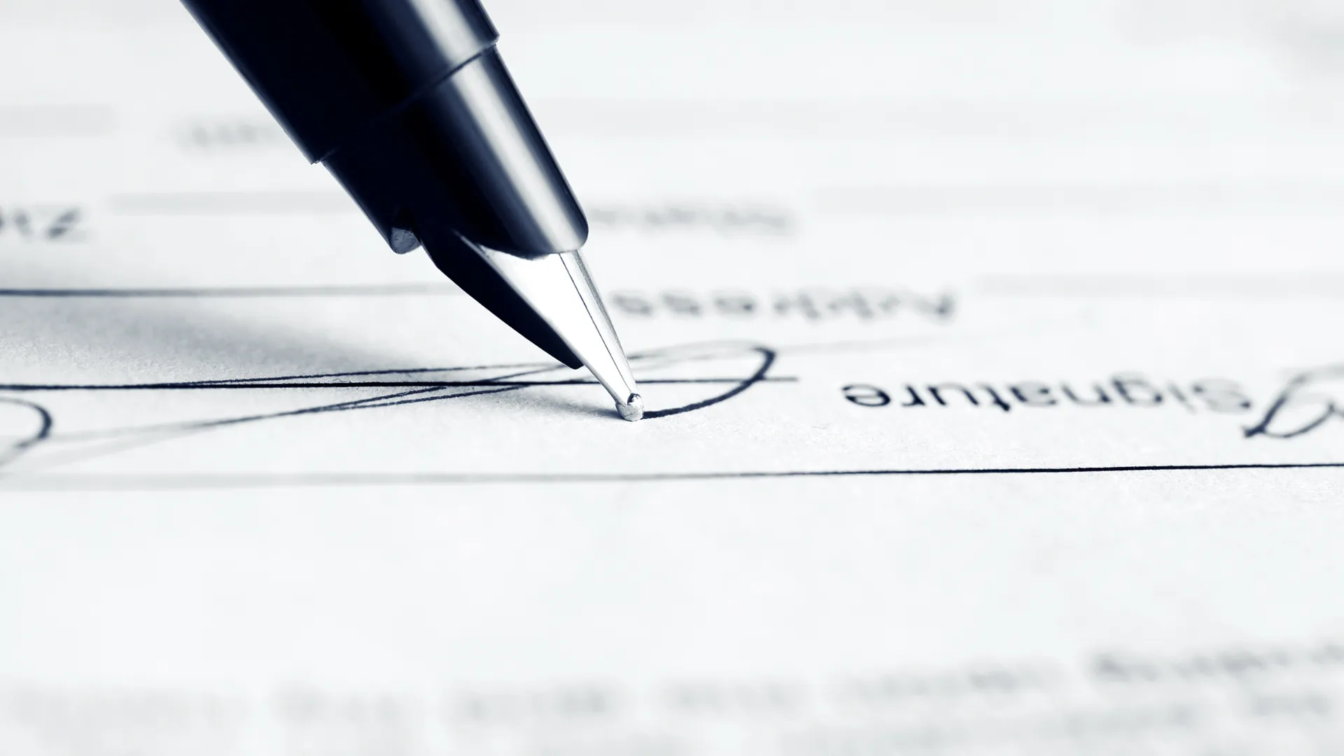 pen signing an agreement