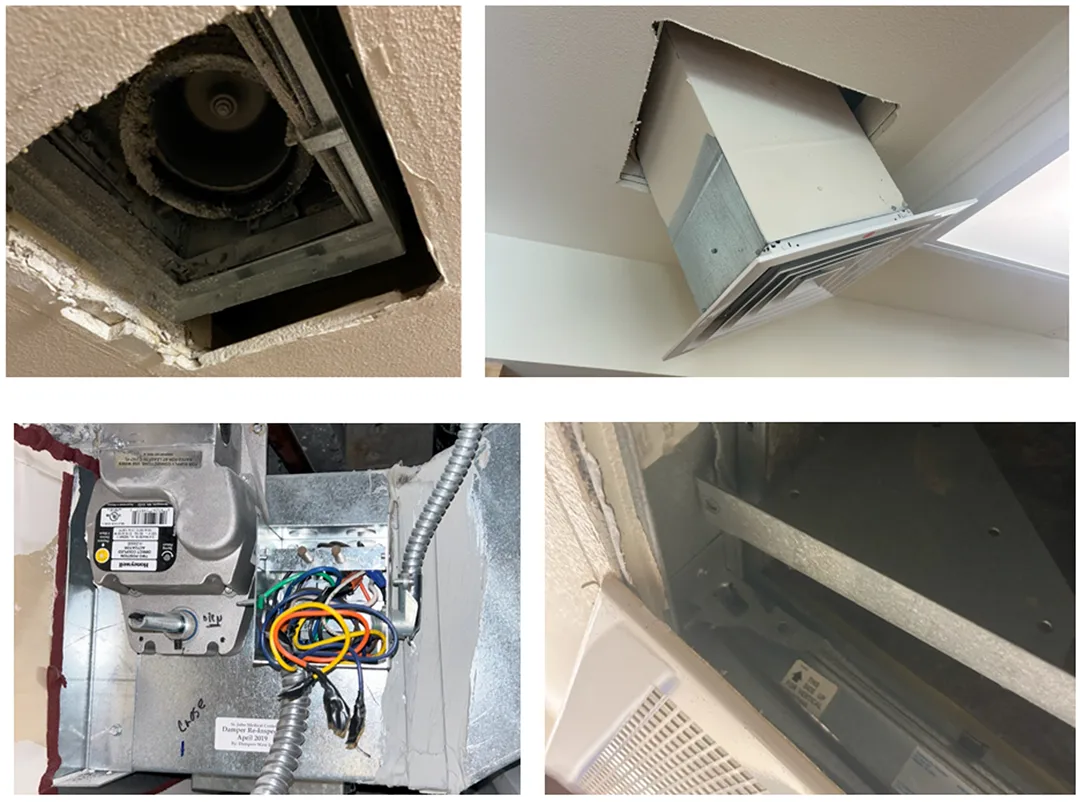 Common fire and smoke damper failure points